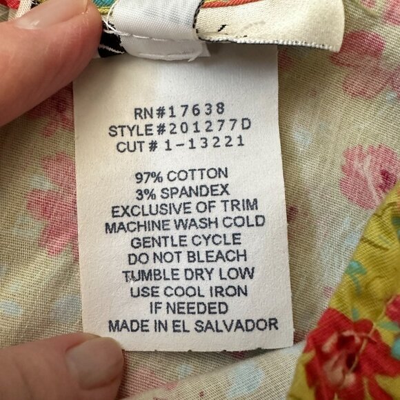 VTG D.B.Y. Mini Dress Yellow Pink Floral Ruffle Bow Accent Size 13/14 - Picture 8 of 8